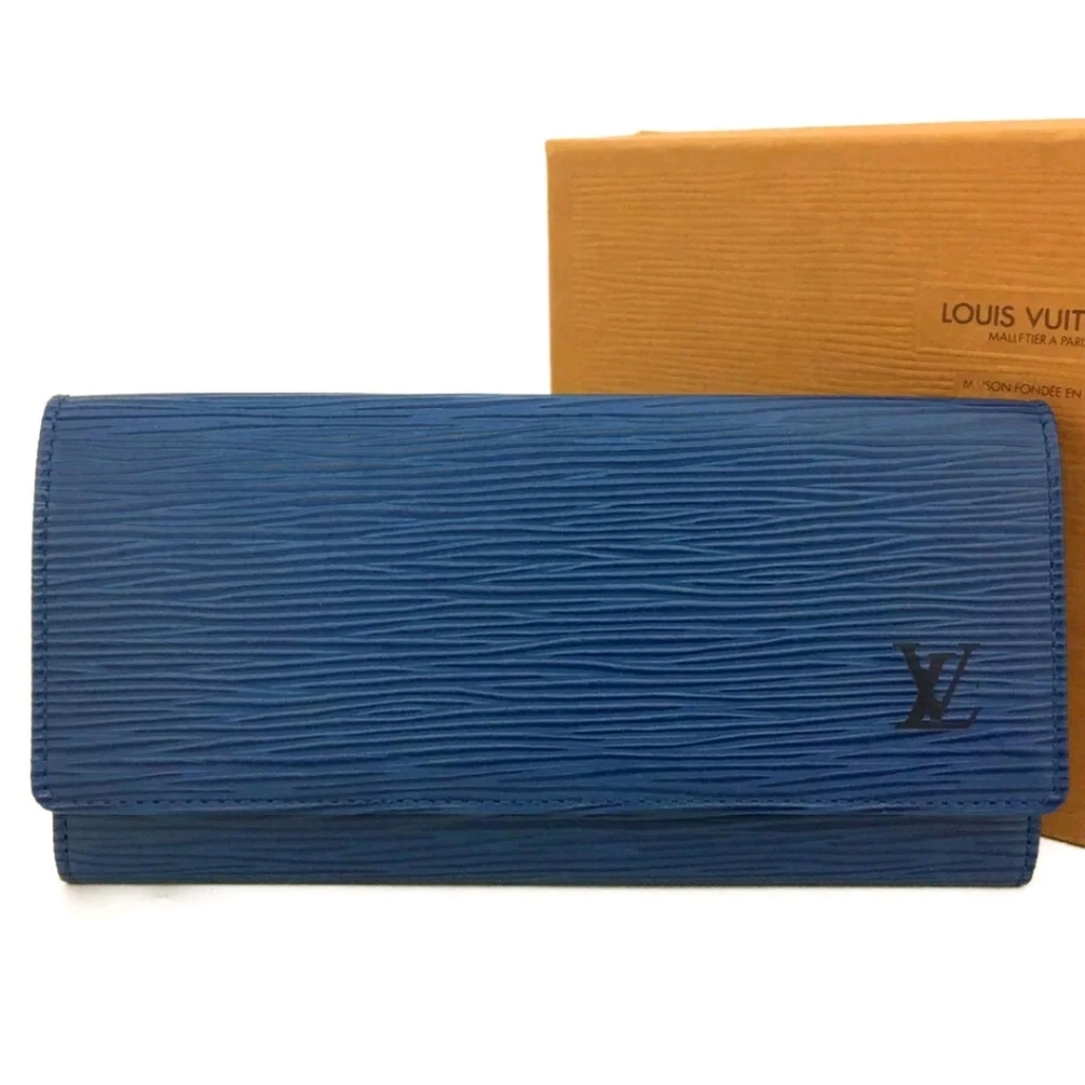 LOUIS VUITTON EPI LEATHER PORTE YON CARTES CREDIT BIFOLD LONG WALLETQ0890 (NWOT)